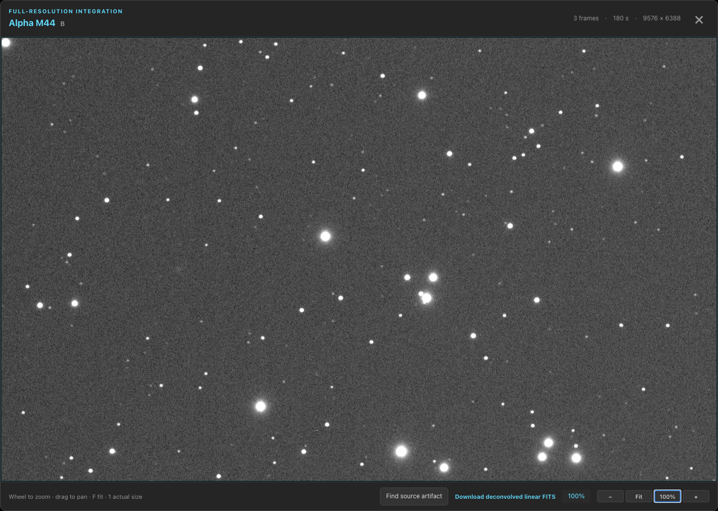 Native-resolution stack inspection with zoom and pan
